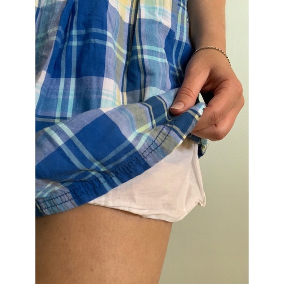 Small, Abercrombie & Fitch, plaid cross back summer dress with built in slip - Picture 12 of 12